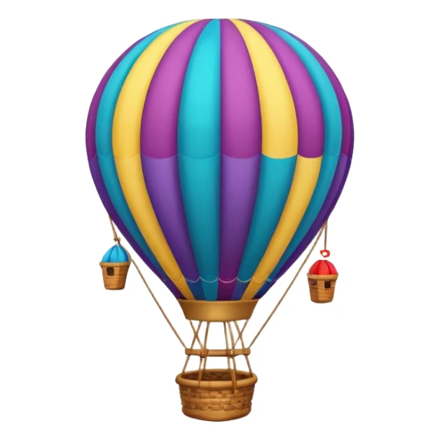 Balloon – Hot air balloon with colorful fabric sticker