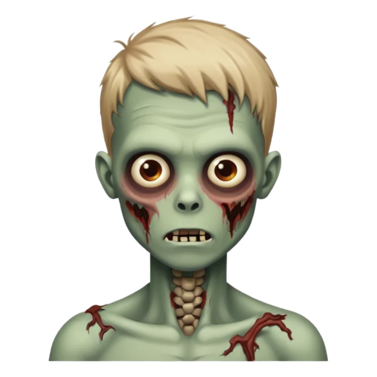 Garoto zombie com o cabelo até o pescoço  sticker
