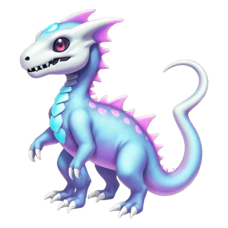 Nebulae Salandit-Cubone-Duskull-Noibat-Fakémon-hybrid-creature (full body)  sticker