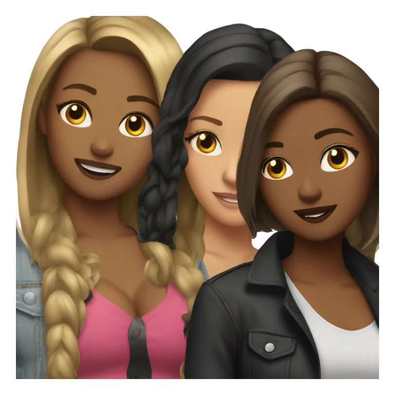 4 girls at the club sticker