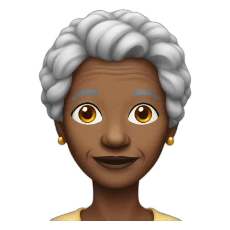 African elderly woman  sticker