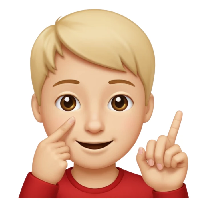 put a finger on the nose twice but In a cute way sticker