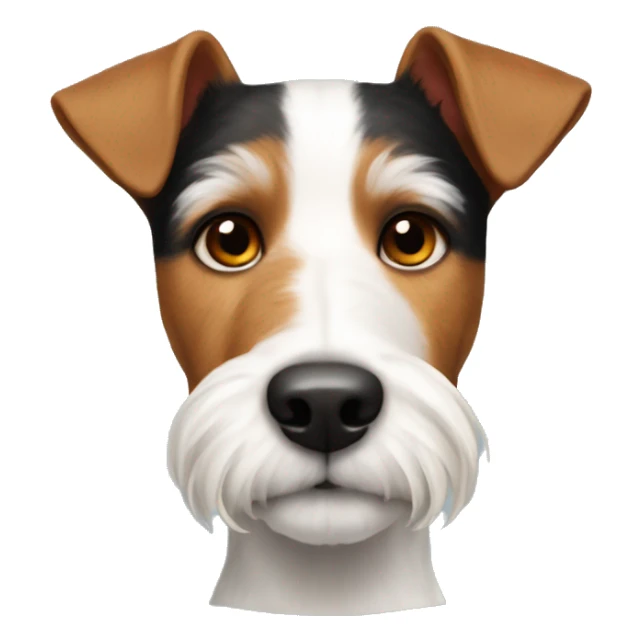 Tricolor fox terrier with white, red and black boy sticker