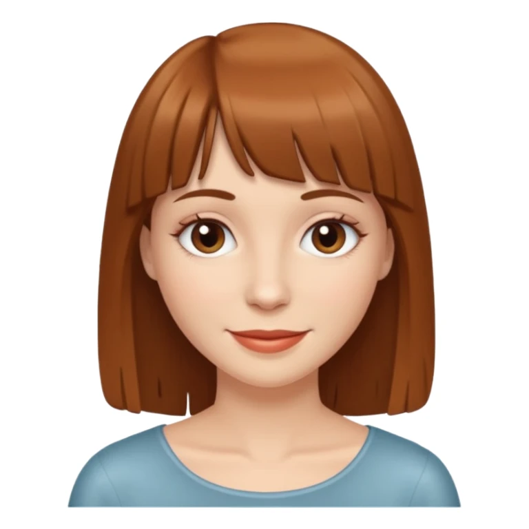 White women with a brown fringe sticker