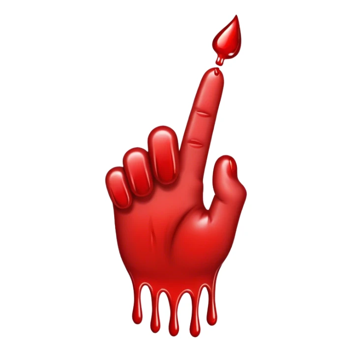 Blood Finger sticker