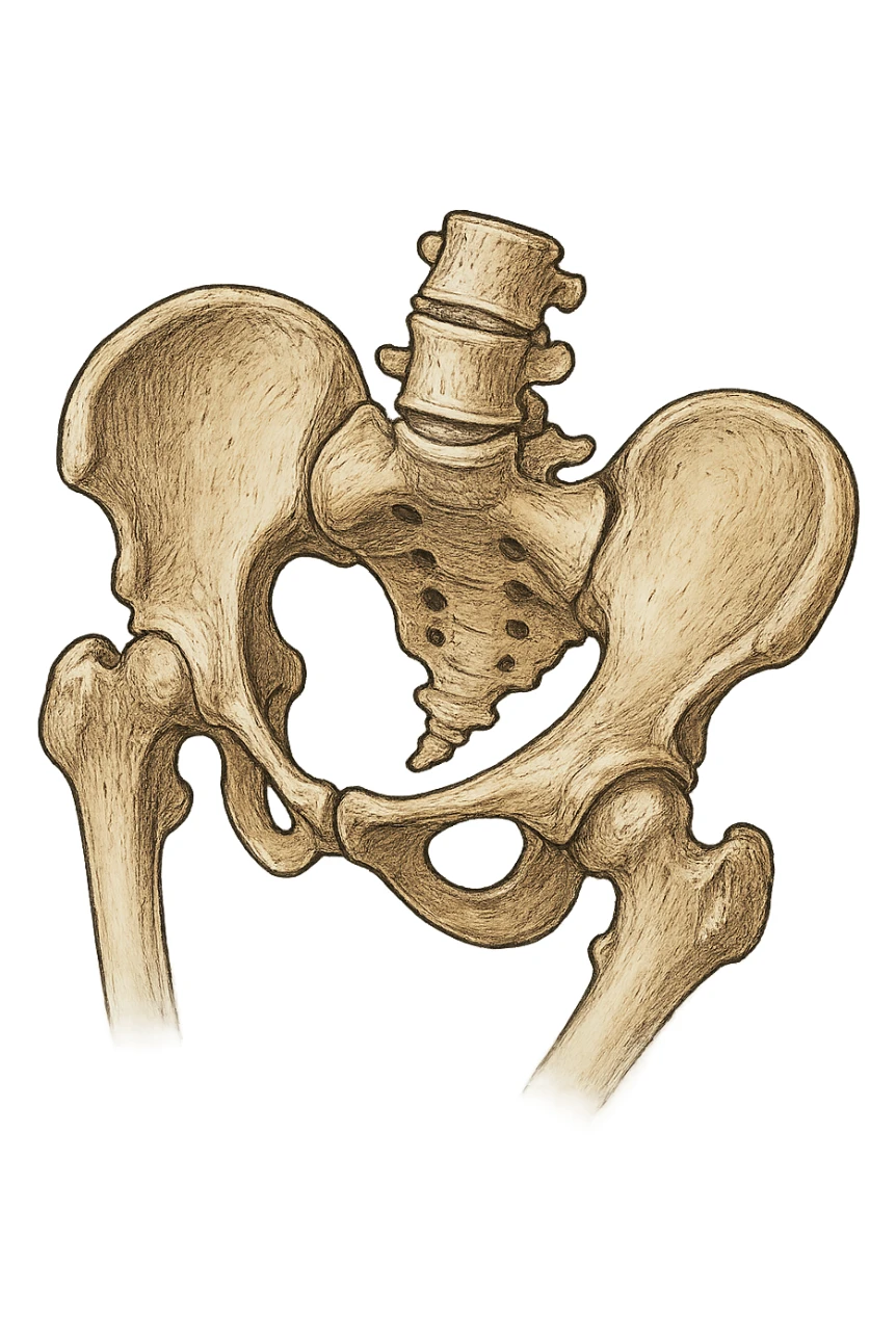 Bacino inclinato anatomico sticker