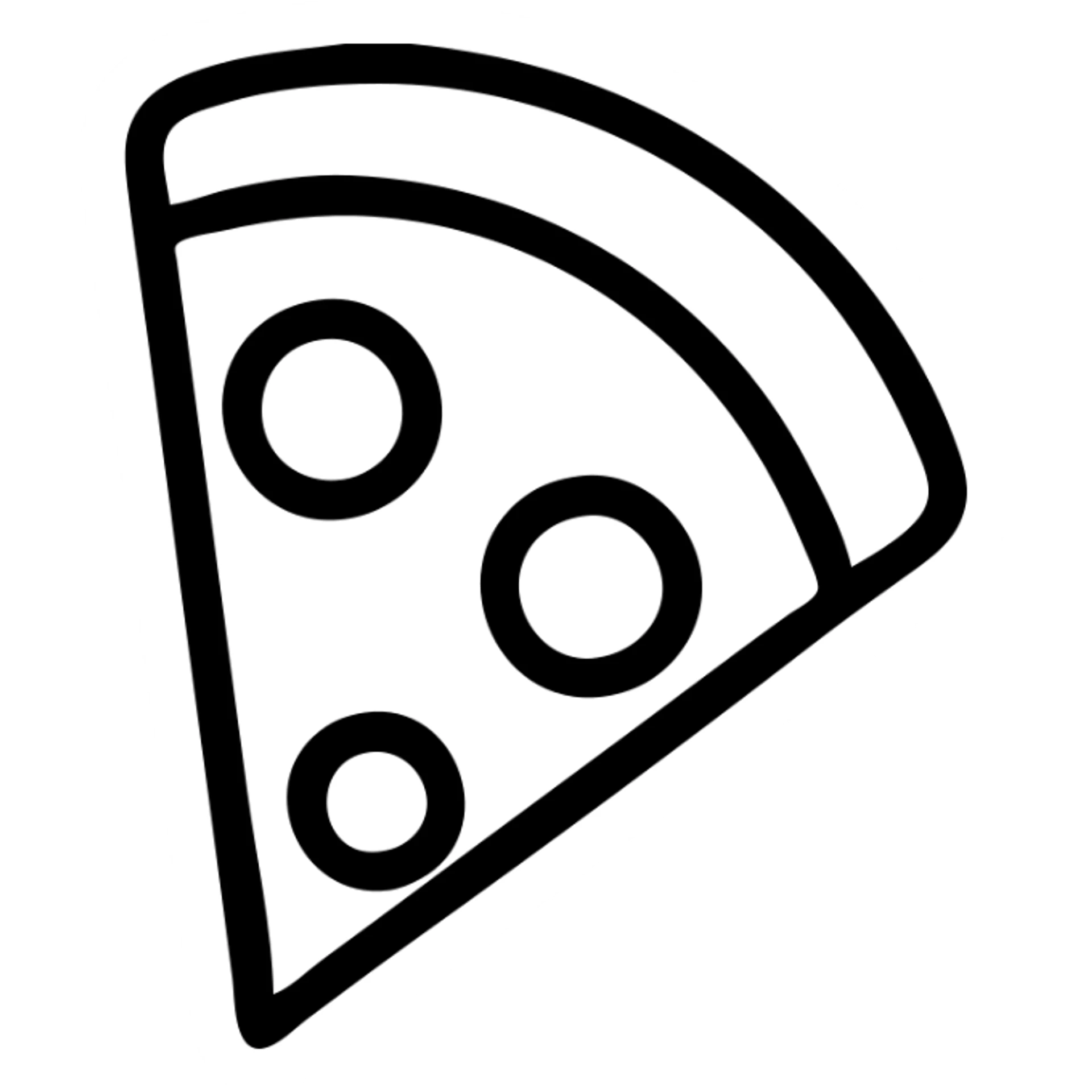 outlined slice of pizza icon sticker