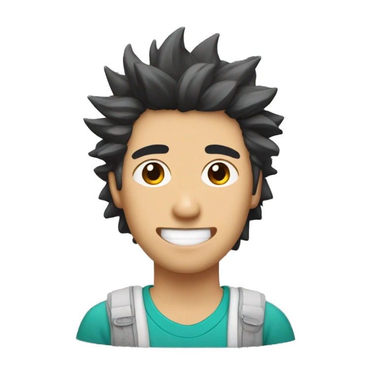 Mexican Korean university student guy with spiky hair sticker