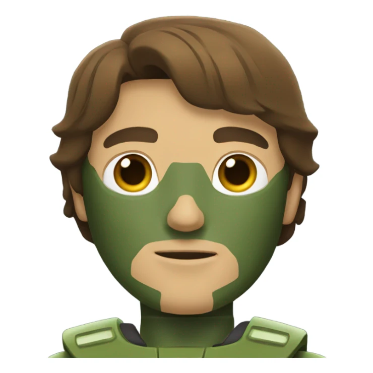 Man With brown hair as master chief  sticker