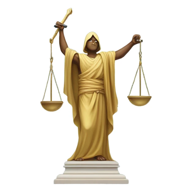 A hill with the statue of justice on it sticker