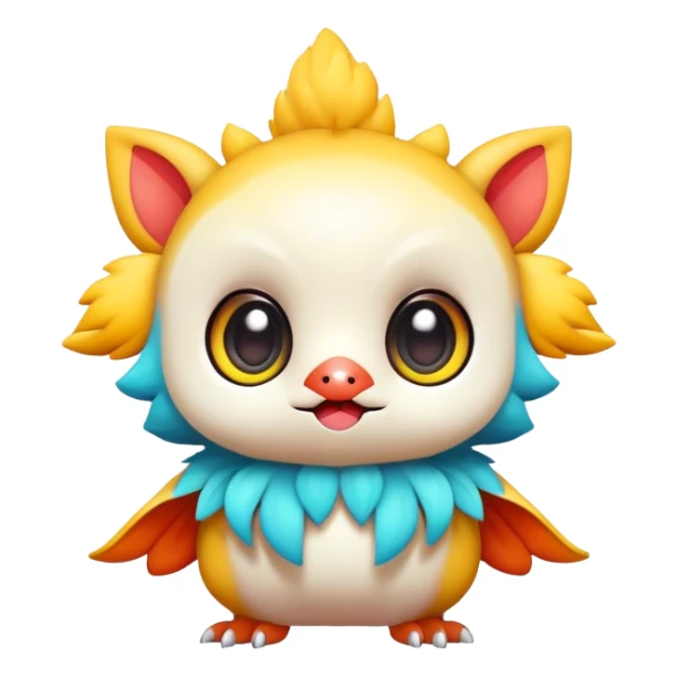 Cute kawaii chibi Fakémon-creature sticker