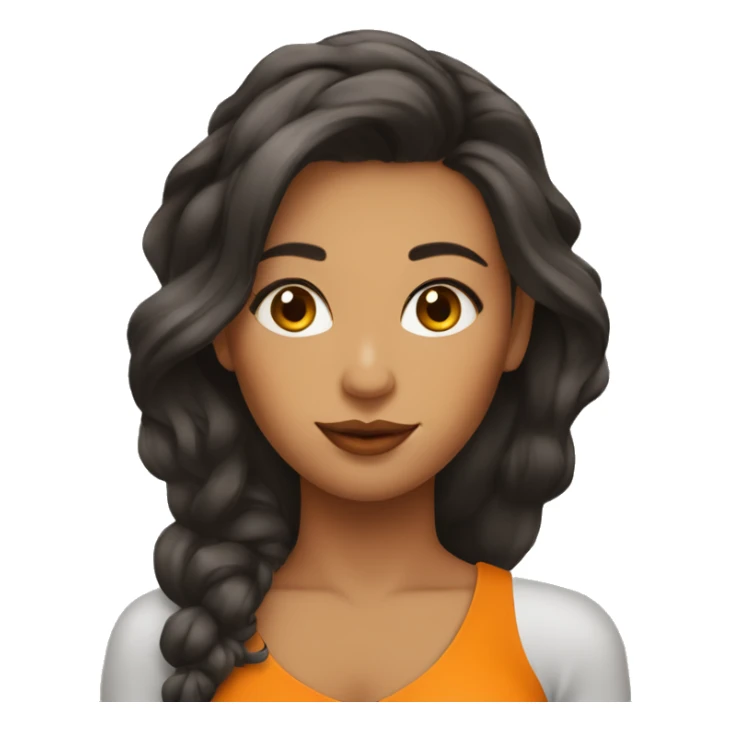 mujer con cabello naranja, labios grandes y mirada hermosa sticker