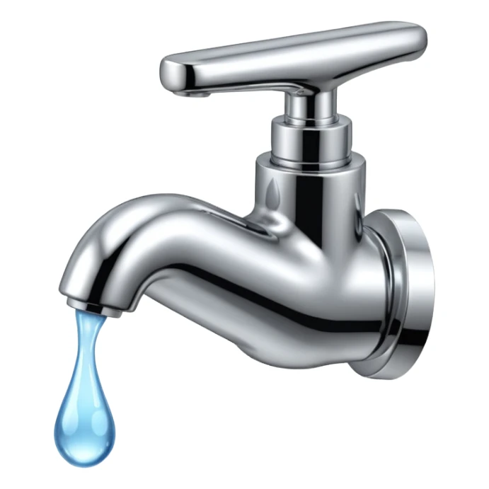 hazme una canilla y que las gotas de agua sean bitcoins sticker