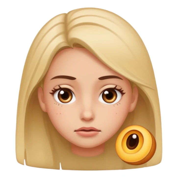 A girl rolling her eyes sticker