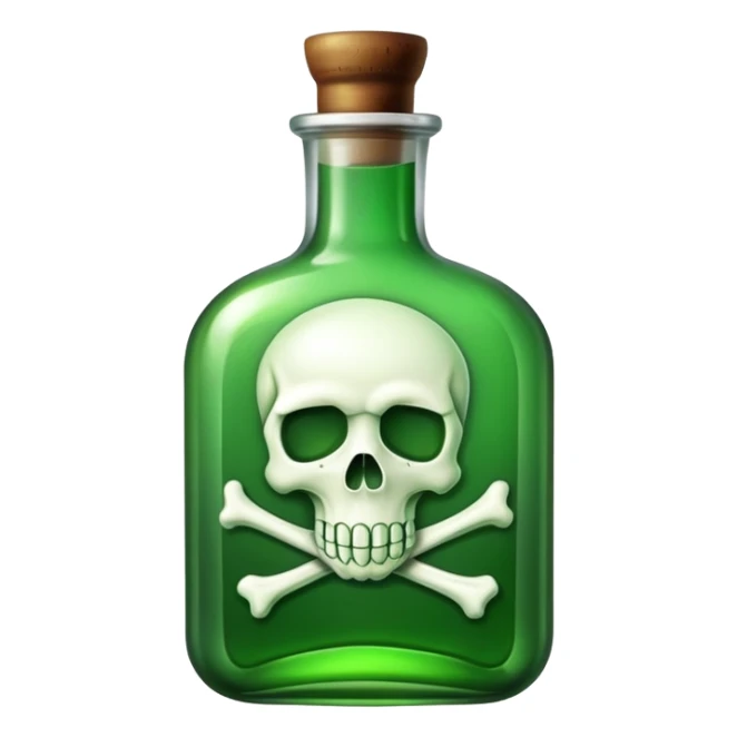 poison bottle with skull and crossbones sticker