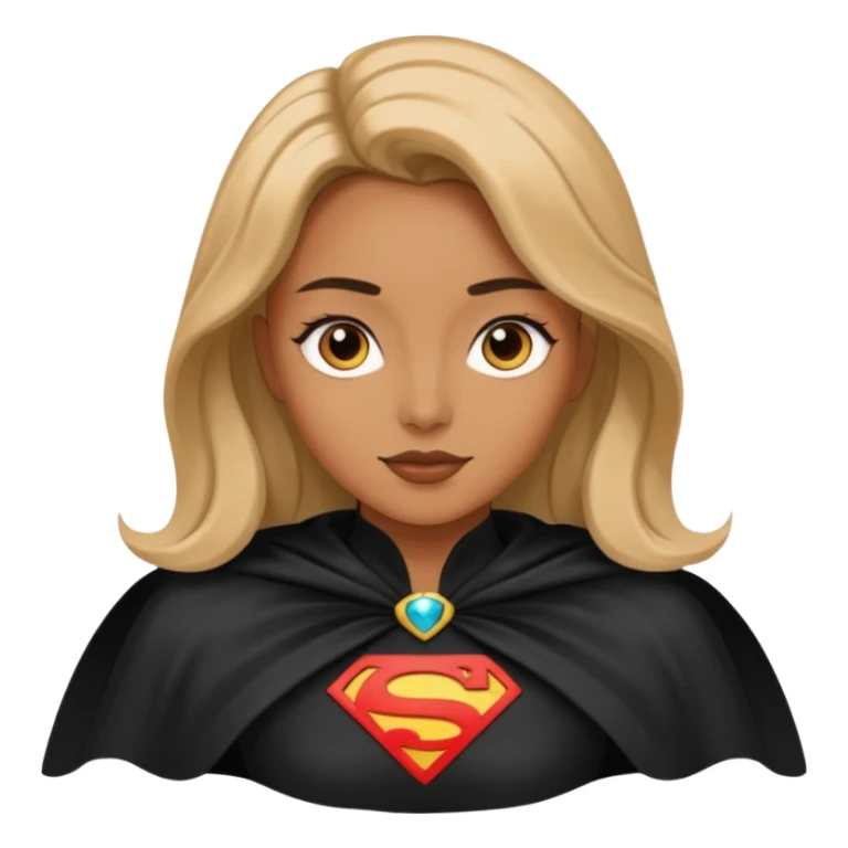 woman black cape sticker