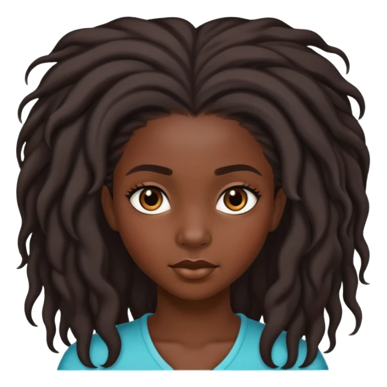 the back of african girls head sticker