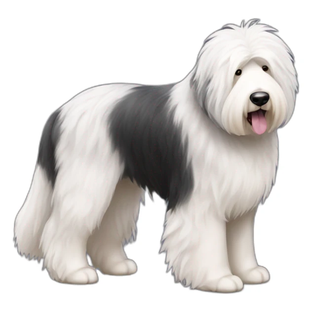 Dog old english sheepdog full-height sticker