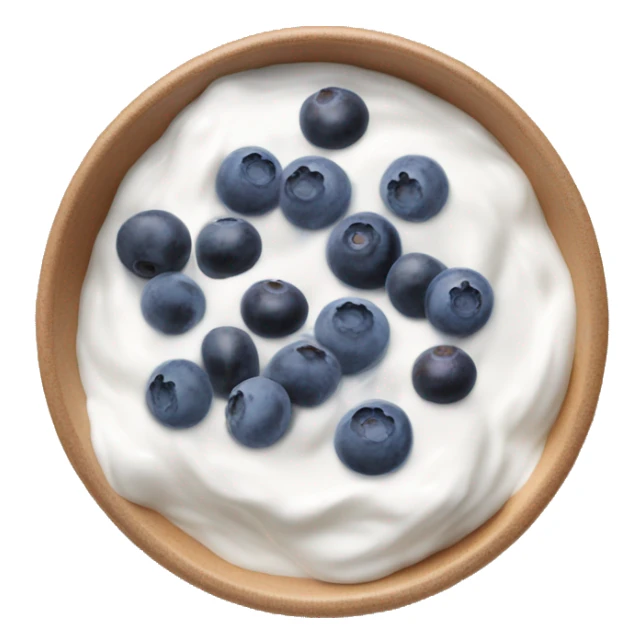 Bowl of Greek yogurt and blueberries sticker