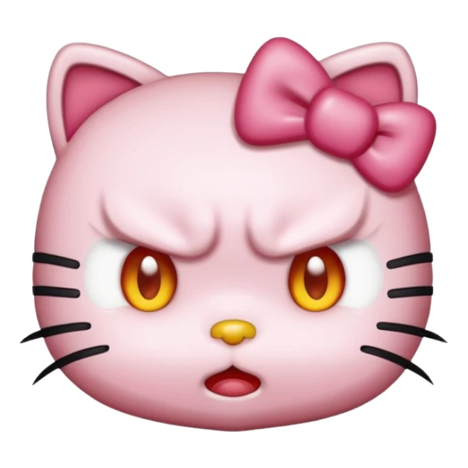 Hello Kitty als wütend aber süß  sticker