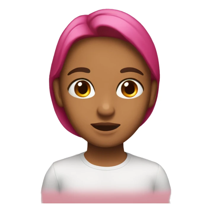 Emoji color rosa beso  sticker