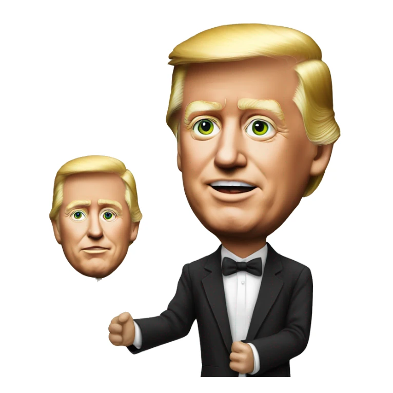  Trump stick figure marionette elon sticker