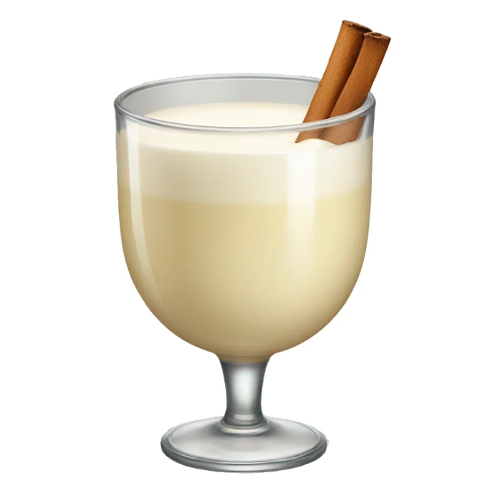 a glass of eggnog sticker
