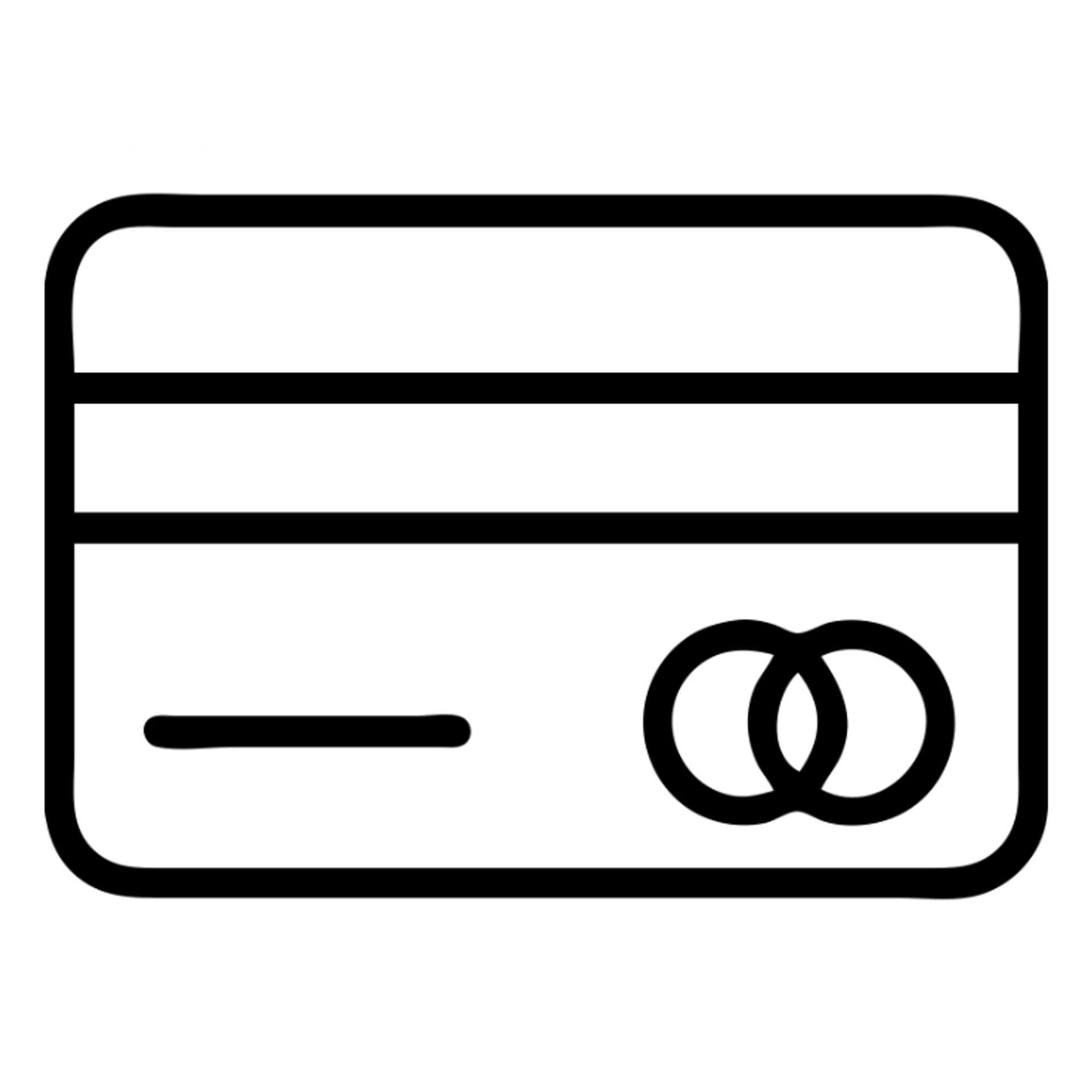 modern minimal credit card icon, no text sticker