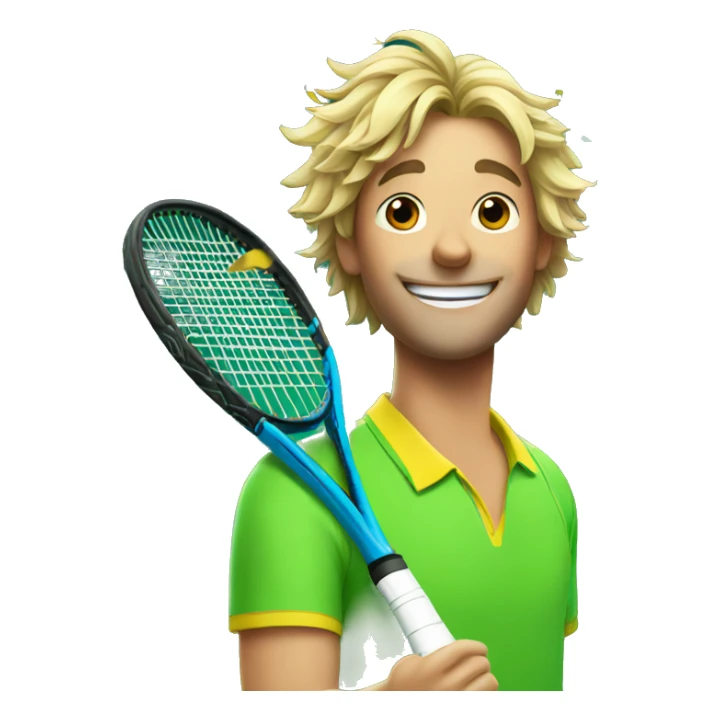 tennis player australian with party confetti sticker