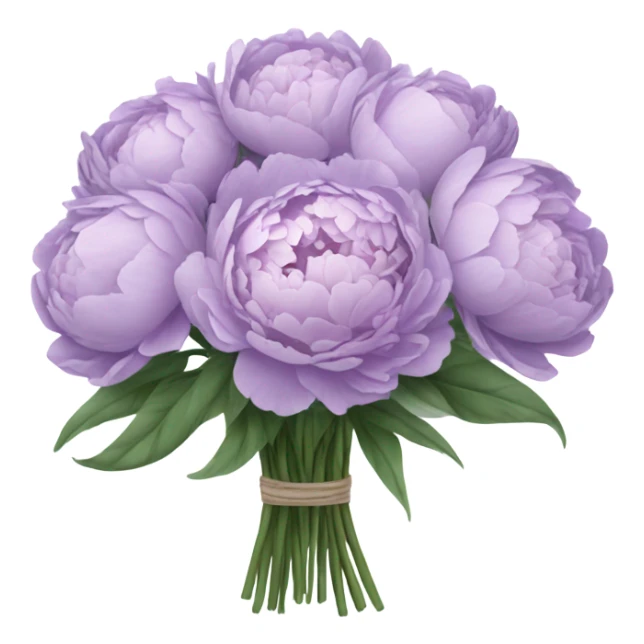 bouquet of lavender peonies sticker
