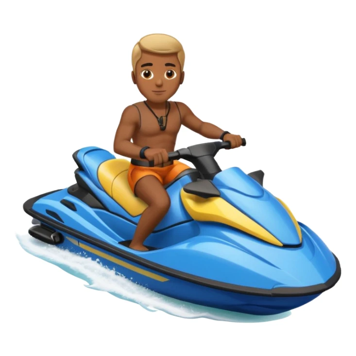 black man on a jet ski sticker