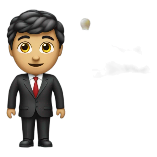 Businessman with United Arab Emirates flag sticker