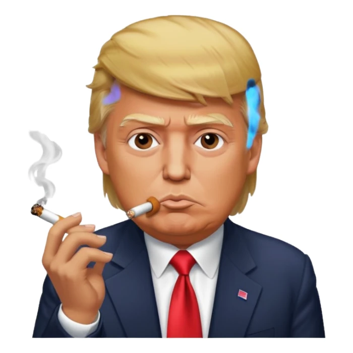 Trump smoking a blunt sticker