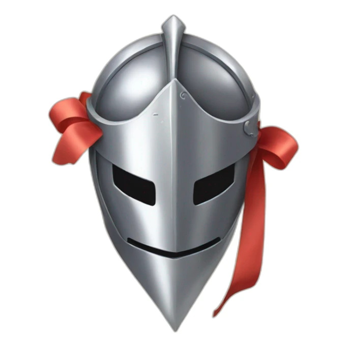 Knight lore with a ribbon in the left side of the head sticker