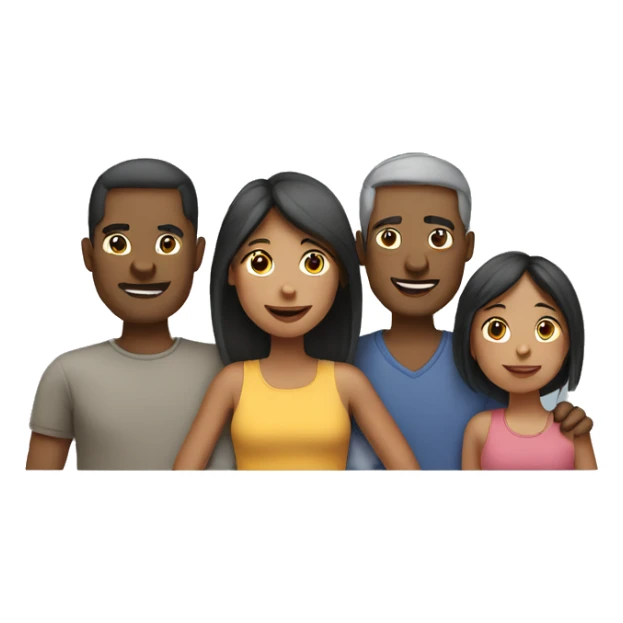 Family of 2 people and 2 cats sticker