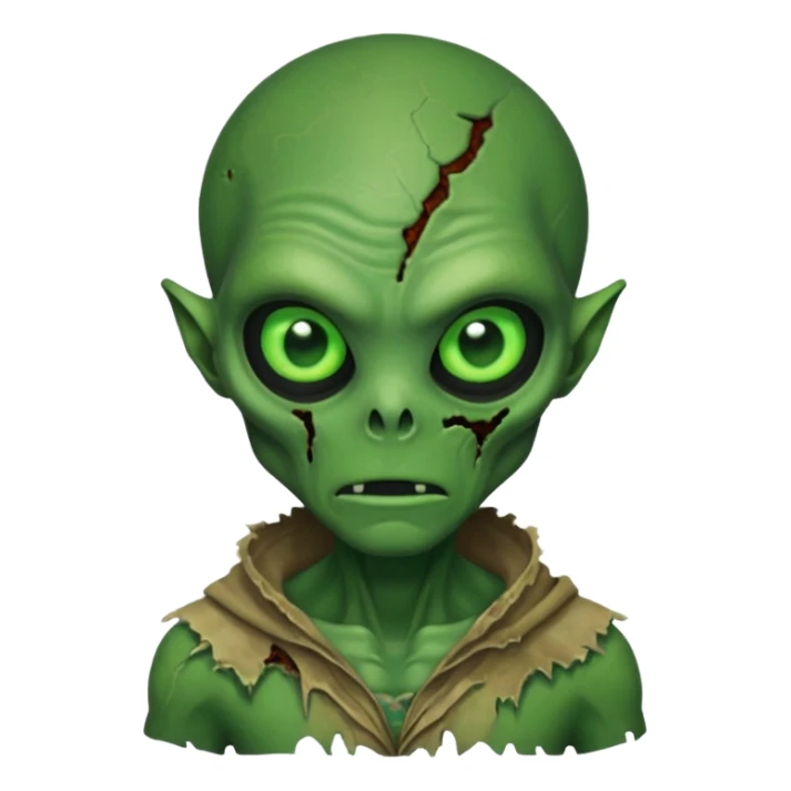 Alien zombie sticker