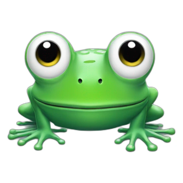 frog in whiteout sticker
