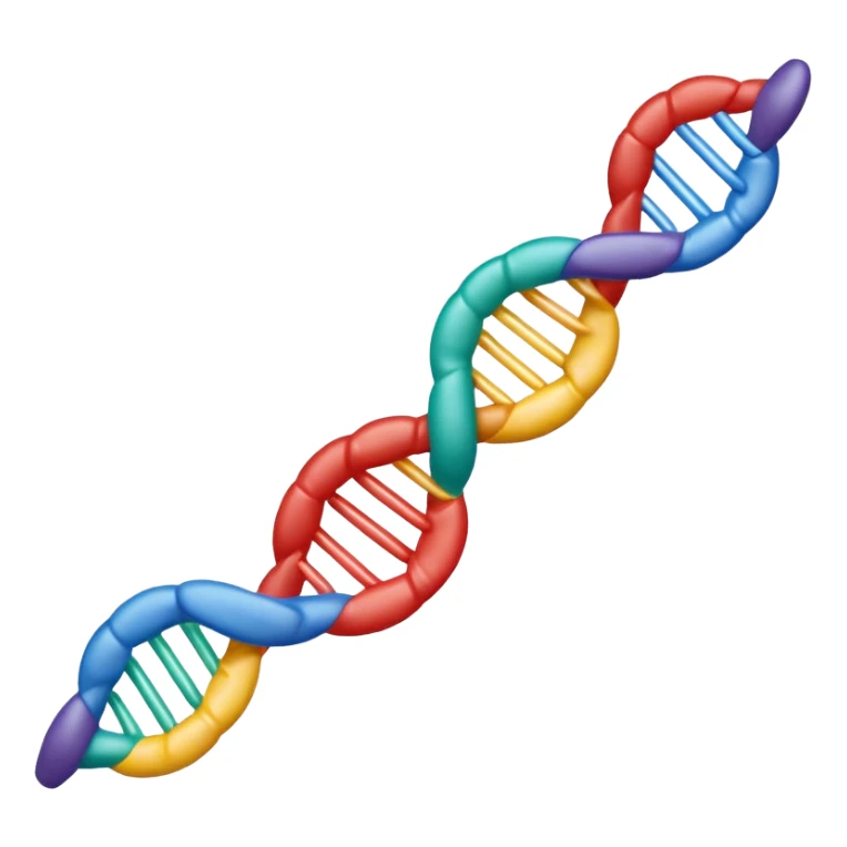 Single RNA strand (mRNA) modeled like a museum display: one strand only, gently twisting half-helix; glossy polymer appearance; ribose–phosphate backbone as a continuous ribbon; bases A U C G as colored plaques facing inward;  sticker