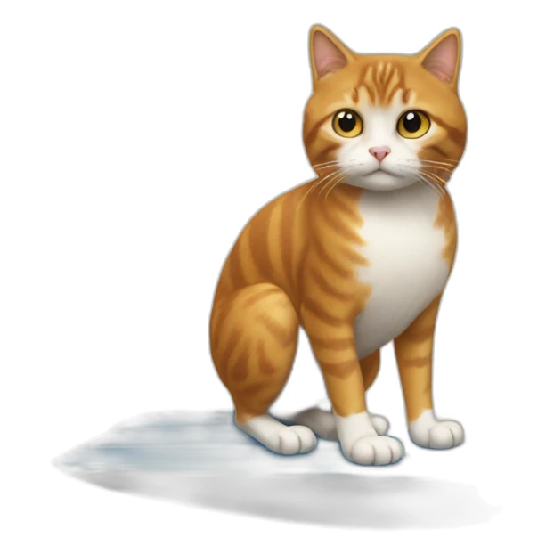 Un chat avec une poule faisant du surf sticker