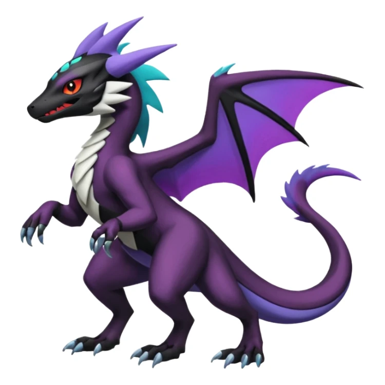 Salandit-Noivern-Mightyena-Silvally-Fakémon-hybrid-creature (full body)  sticker