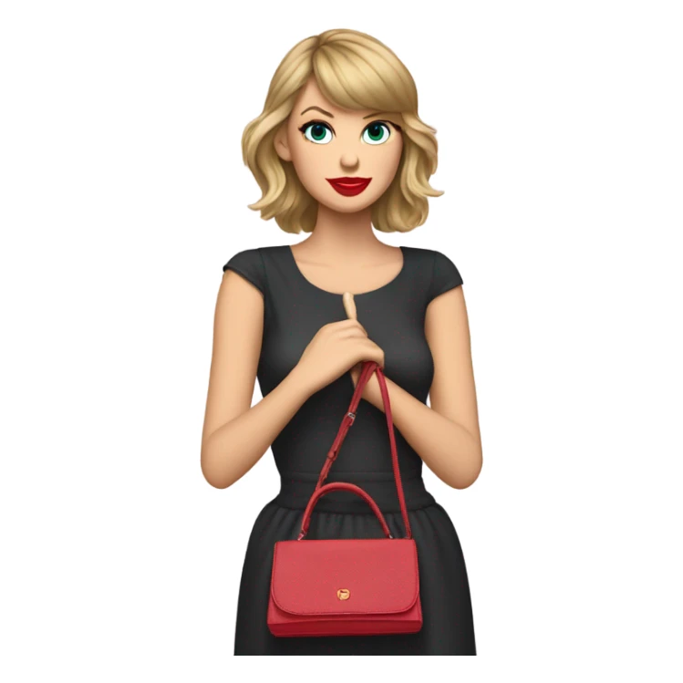 Taylor Swift clutching her purse tightly sticker
