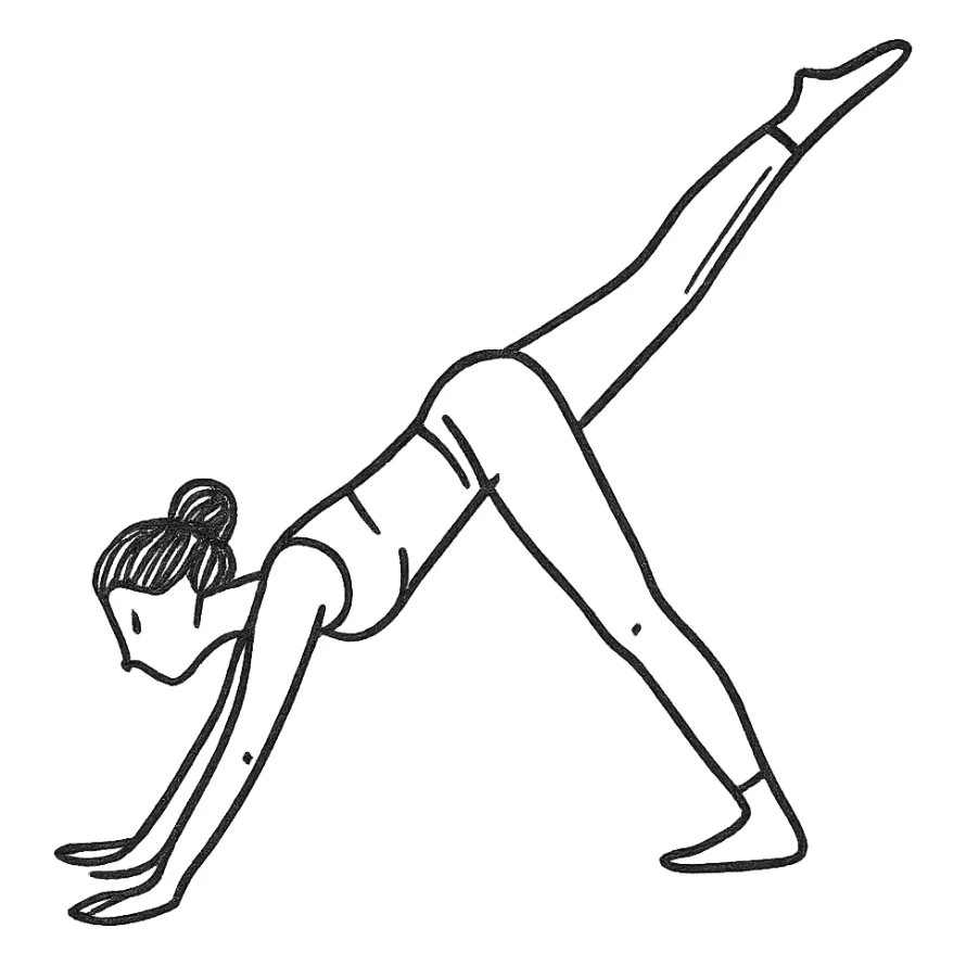 yoga woman in a different yoga pose sticker