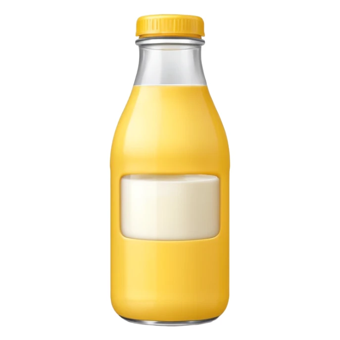 baby Milk bottle yellow sticker