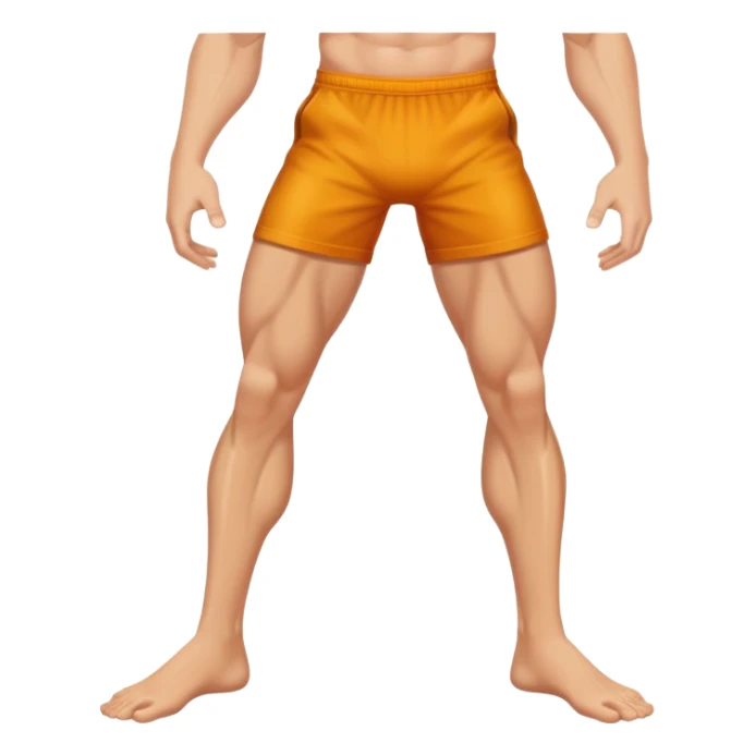 muscular leg of young white man, focus on leg sticker