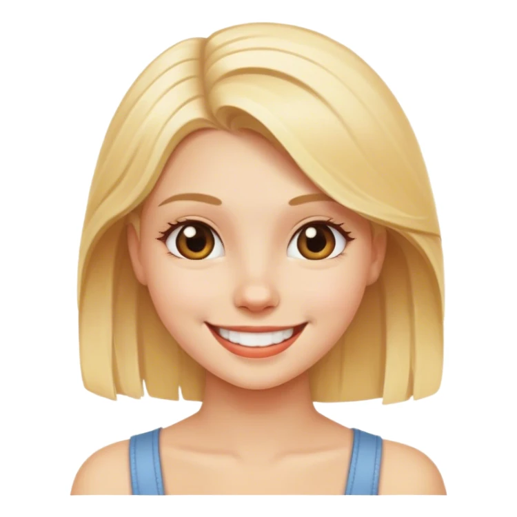 smiling blonde girl portrait sticker