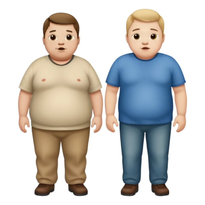 obease guy and a guy with down syndrome and cleph lip standing there sticker