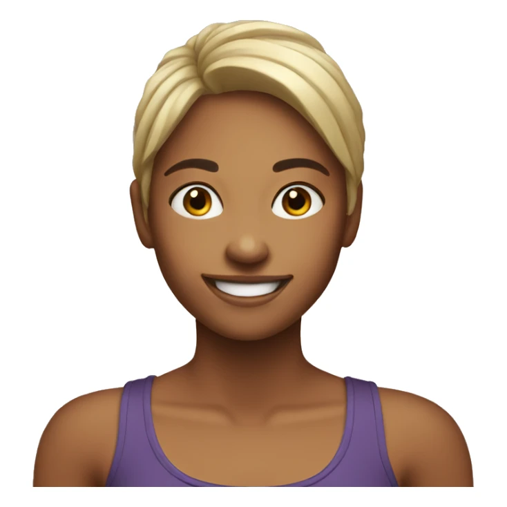 smiling girl in tank top sticker