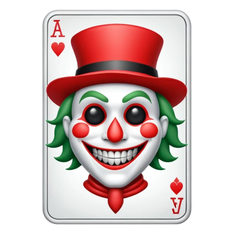 poker card with a funny jolly joker inside the card (machine os icon) sticker
