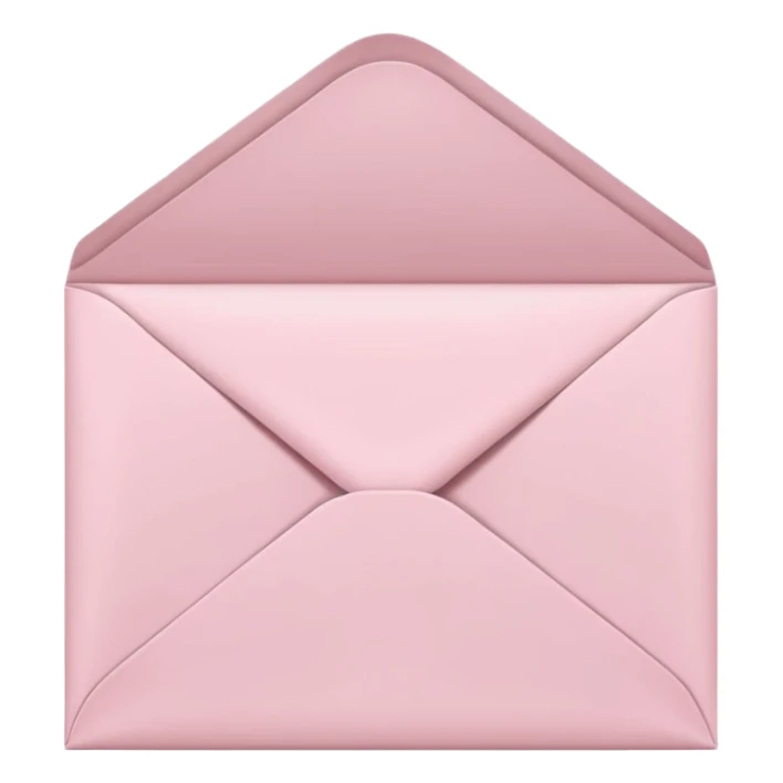 light pink cute envelope with letter sticker