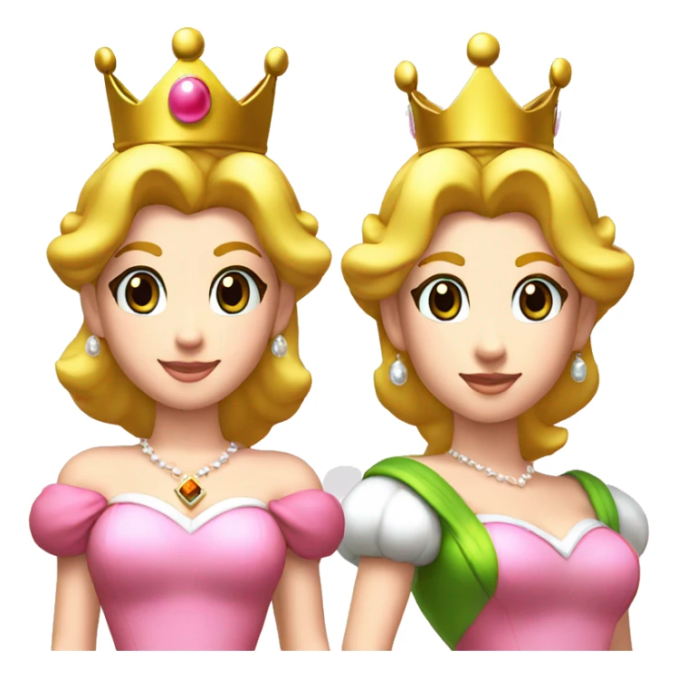 princess peach has crown on head in super mario bros sticker